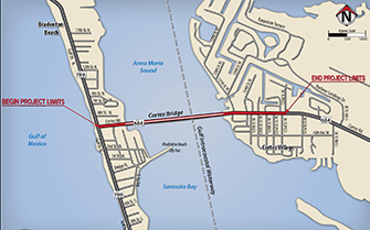 Cortez Bridge Map